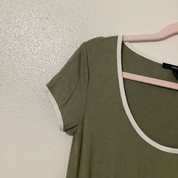 Forever 21 Olive Green Lightweight Slouchy Stretch Romper Small - Picture 2 of 14